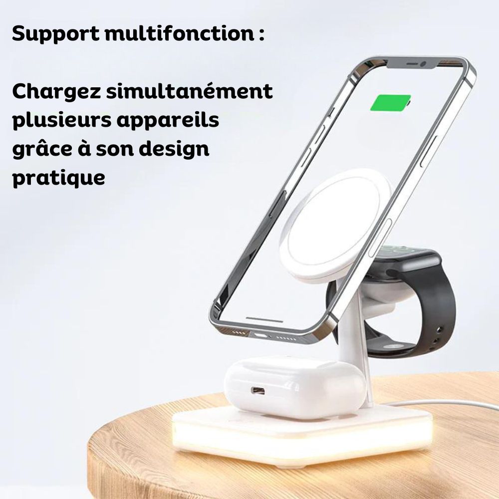 MagDock - Chargeur Sans Fil 3-en-1